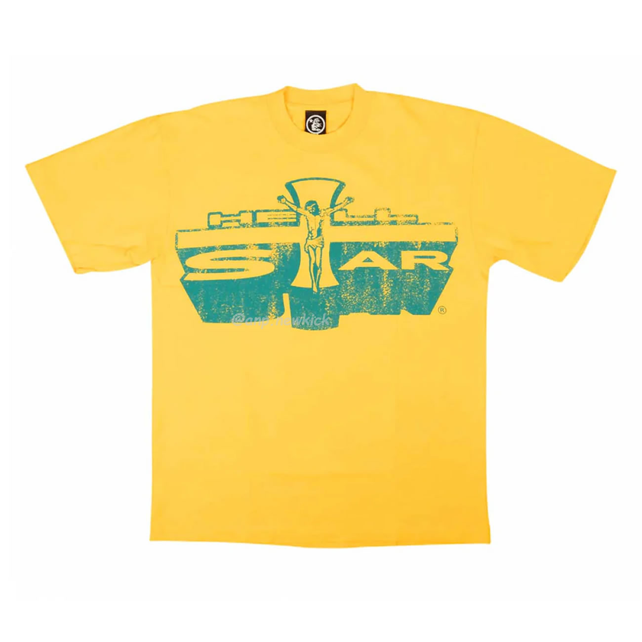 Hellstar Jesus Emblem Yellow T Shirt (1) - newkick.vip